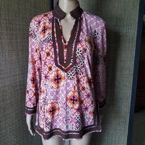 Island Republic vintage print tunic top, size S